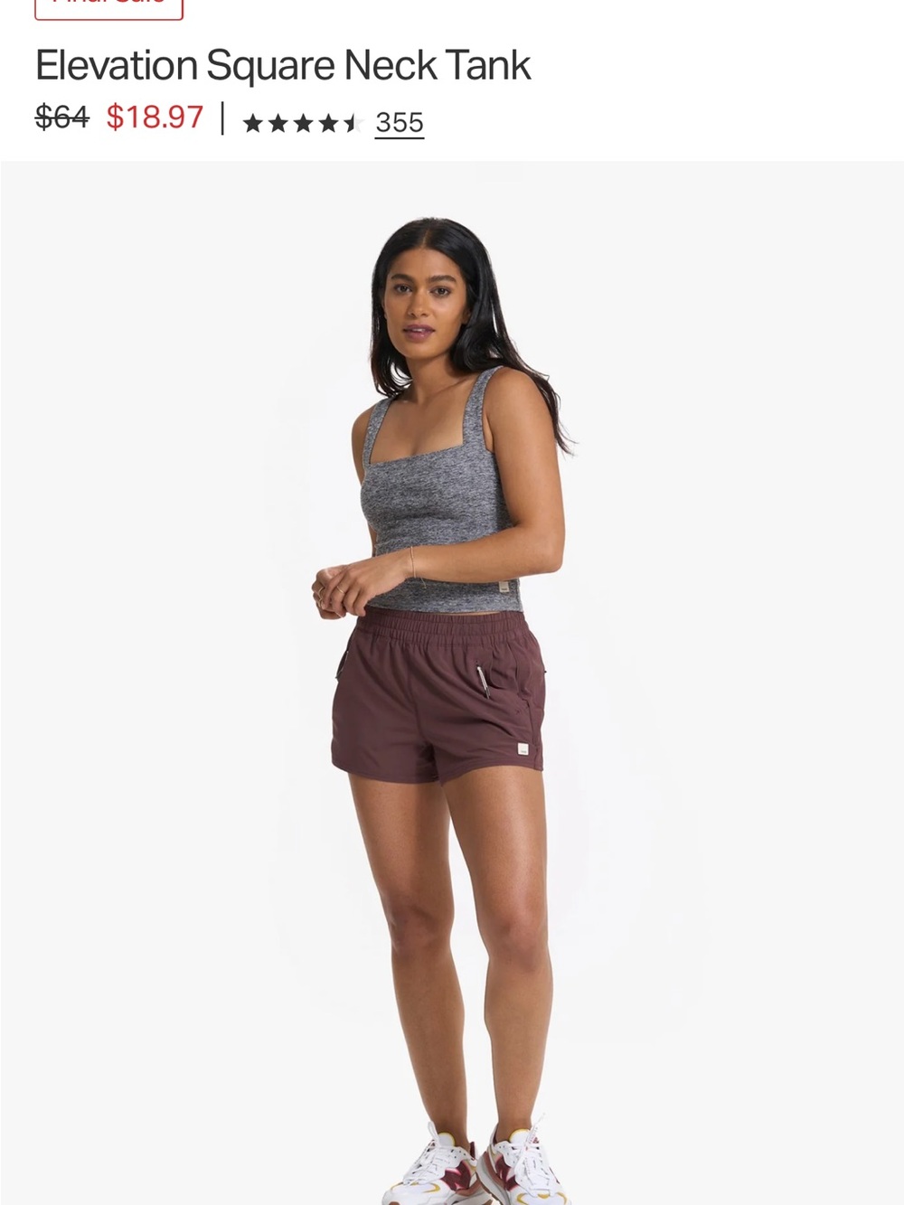 Vuori Elevation Square Neck Tank
